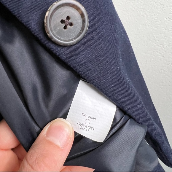 J. Crew Women's Navy Blue Blazer/Suit Jacket, Double button, Cotton, Size 4 - Picture 10 of 15